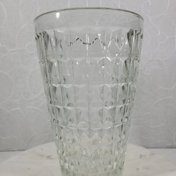 VTG EO Brody Vase 10" Tall Clear Pressed Glass Thick Heavy Cleveland Ohio - Picture 4 of 9